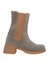 Trend Woman Ankle Boots Military Green Size 8 Leather In Green