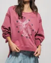 Trend:notes Americana Born Free Top In Rose Violet In Multi