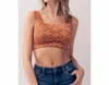 TREND:NOTES LACE BANDEAU BRALETTE IN TERRACOTTA