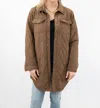 Trend:notes Quilted Utility Thin Puffer Jacket In Brown In Brown