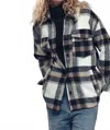 Trend:notes Relaxed Fit Plaid Flannel Shacket In Black In Black