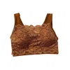 Trend:notes Women's Lace Bandeau Bralette In Terra Cotta In Multi