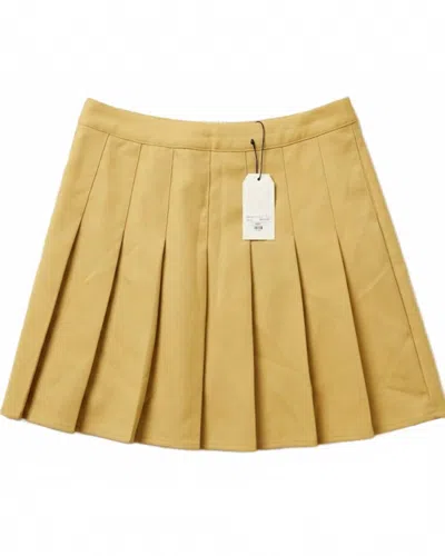 Trend:notes Women's Pleated Mini Skirt In Mustard In Yellow