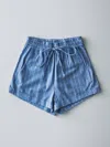 Trend:notes Women's Striped Linen Short In Blue In Blue