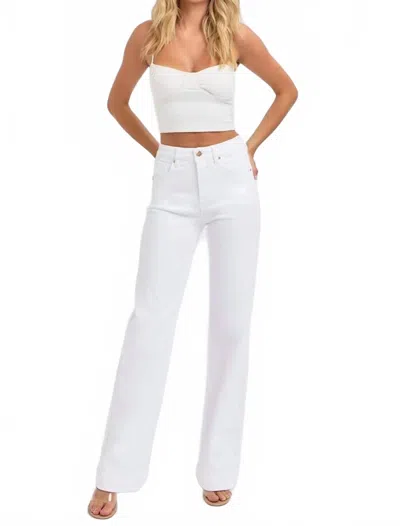 Trendsi Risen Full Size High Waist Straight Jeans In White