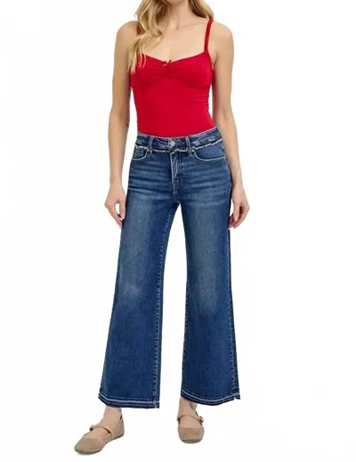 Trendsi Risen Full Size Tummy Control Bootcut Jeans Plus Size In Dark Wash