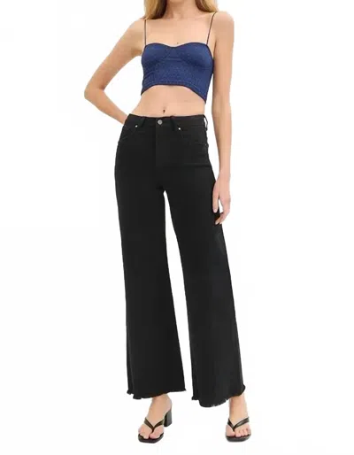Trendsi Risen Full Size Tummy Control High Rise Wide Jeans Plus Size In Black