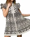 Trendsi Umgee Full Size Mixed Print Mini Dress Plus Size In Black In Multi