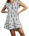Trendsi Umgee Full Size Ribbon Collared Mini A-line Dress Plus Size In Ivory In White