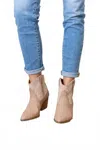 Trendsi Women's East Lion Corp Rhinestone Ankle Cowgirl Booties In Blush