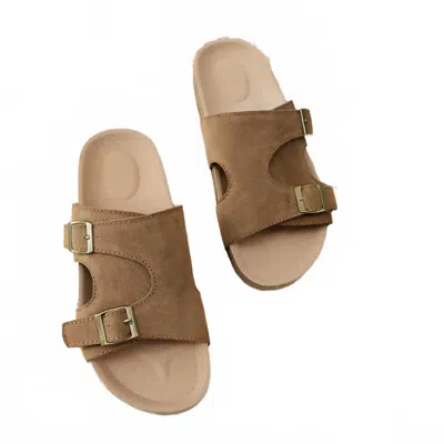 Trendsi Women's Open Toe Platform Sandals In Brown