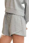 Trendsi Women's Umgee Full Size Drawstring Sweatshorts With Pockets Plus Size In Gray In Gray