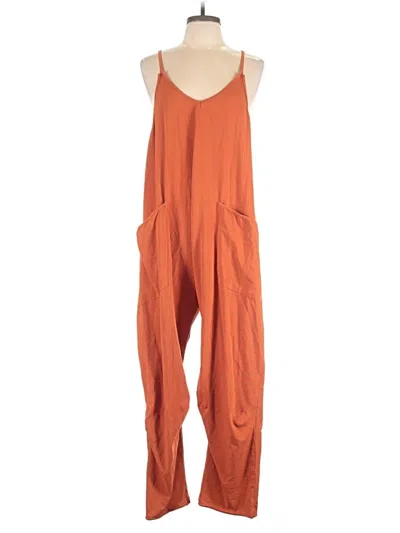 Pre-owned Trendy Queen Jumpsuit In Orange
