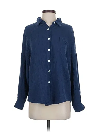 Pre-owned Trendy Queen Long Sleeve Blouse In Blue