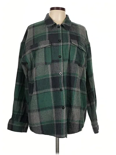 Pre-owned Trendy Queen Long Sleeve Blouse In Green