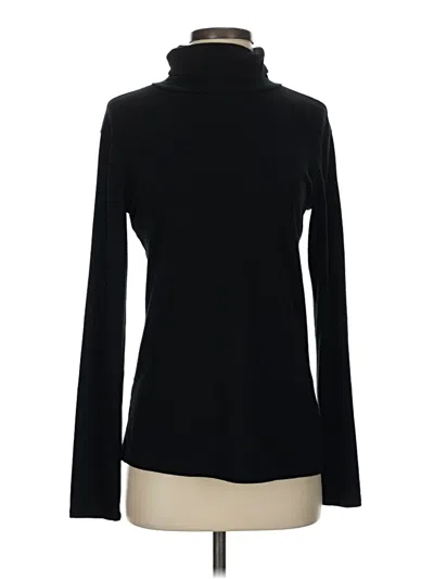 Pre-owned Trendy Queen Long Sleeve Top Black Turtleneck Tops