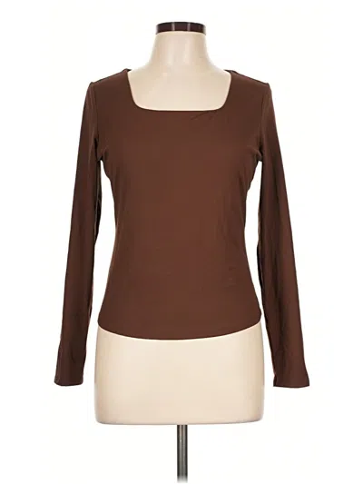 Pre-owned Trendy Queen Long Sleeve T-shirt In Brown