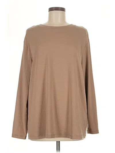 Pre-owned Trendy Queen Long Sleeve T-shirt In Tan