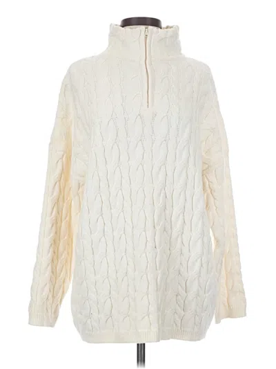 Pre-owned Trendy Queen Pullover Sweater In White
