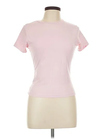Pre-owned Trendy Queen Short Sleeve Top Pink Crew Neck Tops
