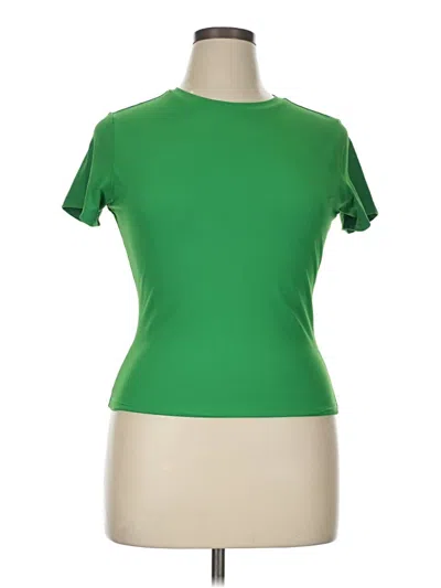 Pre-owned Trendy Queen Short Sleeve Turtleneck In Green