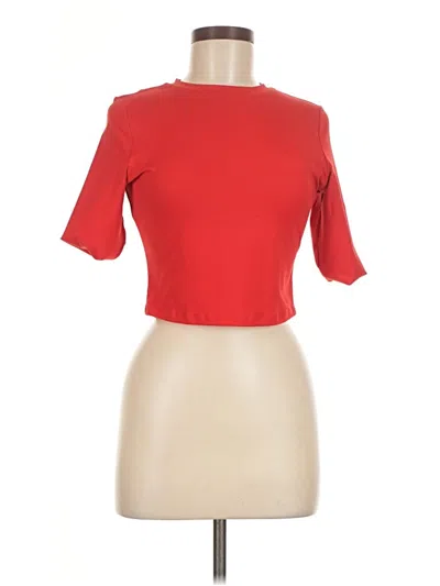 Pre-owned Trendy Queen Short Sleeve Turtleneck In Red