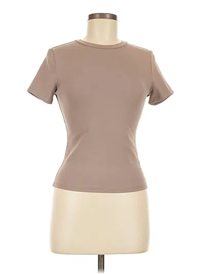Pre-owned Trendy Queen Short Sleeve Turtleneck In Tan