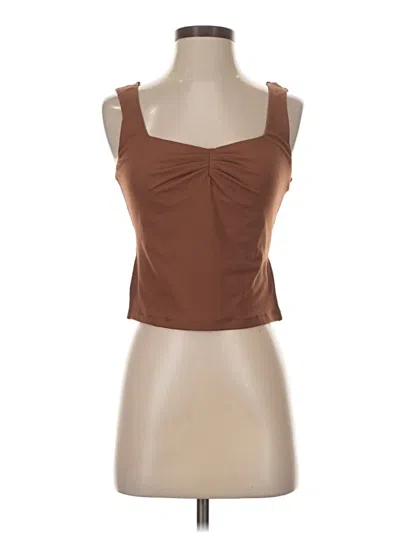 Pre-owned Trendy Queen Sleeveless Blouse In Brown