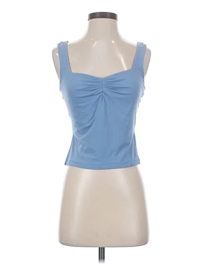 Pre-owned Trendy Queen Sleeveless Top Blue Sweetheart Neckline Tops