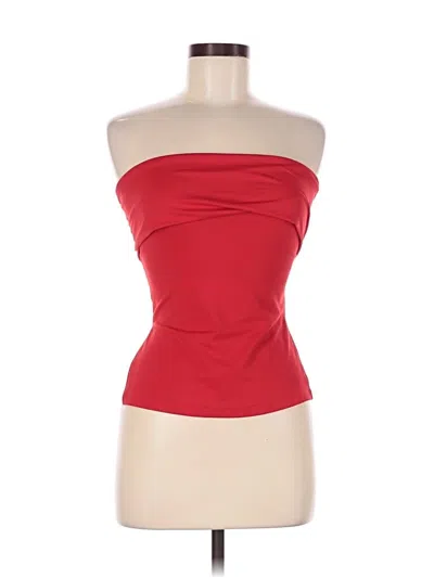 Pre-owned Trendy Queen Sleeveless Top Red Strapless Neckline Tops