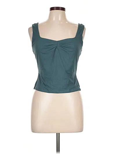 Pre-owned Trendy Queen Sleeveless Top Teal Sweetheart Neckline Tops