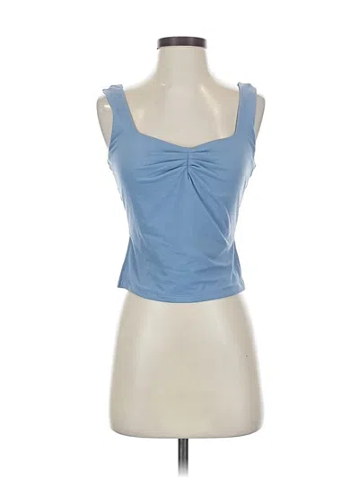 Pre-owned Trendy Queen Tank Top Blue Strapless Neckline Tops