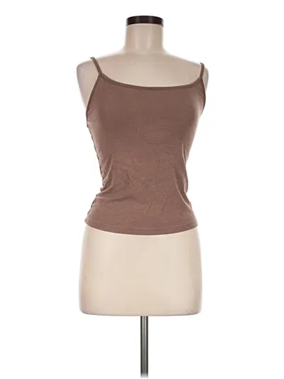 Pre-owned Trendy Queen Tank Top Brown Strapless Neckline Tops
