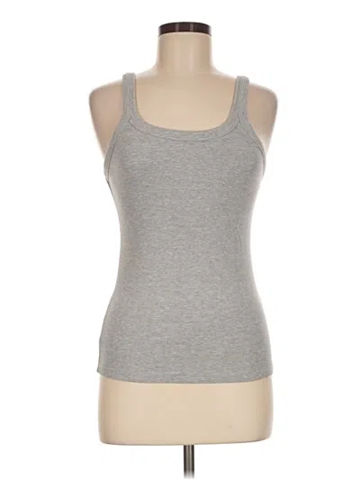 Pre-owned Trendy Queen Tank Top Gray Halter Neckline Tops