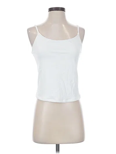 Pre-owned Trendy Queen Tank Top White Halter Neckline Tops