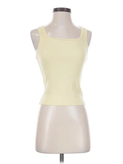 Pre-owned Trendy Queen Tank Top Yellow Strapless Neckline Tops