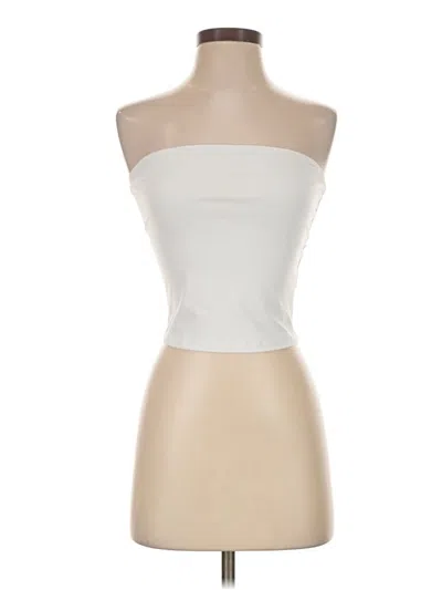 Pre-owned Trendy Queen Tube Top Ivory Strapless Neckline Tops