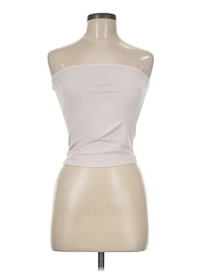 Pre-owned Trendy Queen Tube Top Ivory Strapless Neckline Tops