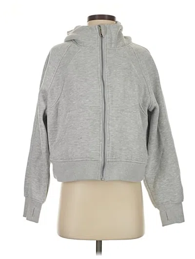 Pre-owned Trendy Queen Zip Up Hoodie In Gray