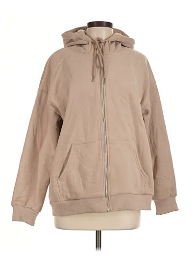 Pre-owned Trendy Queen Zip Up Hoodie In Tan