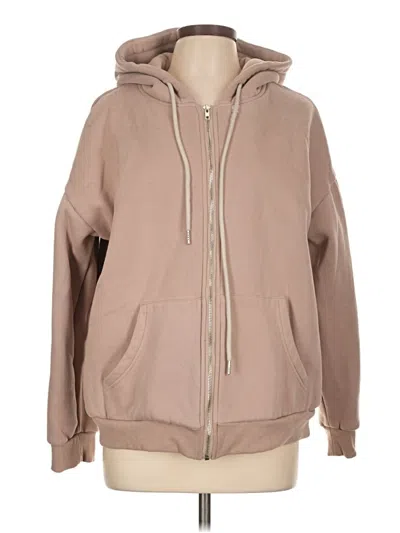 Pre-owned Trendy Queen Zip Up Hoodie In Tan