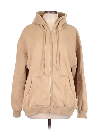 Pre-owned Trendy Queen Zip Up Hoodie In Tan