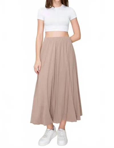 Très Bien Cotton Bubble Midi Skirt In Beige In Multi