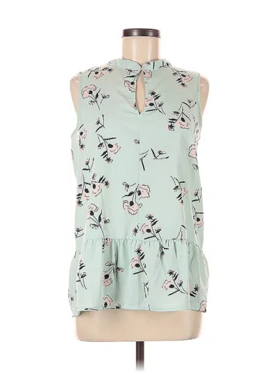 Pre-owned Tres Jolie Sleeveless Blouse In Green