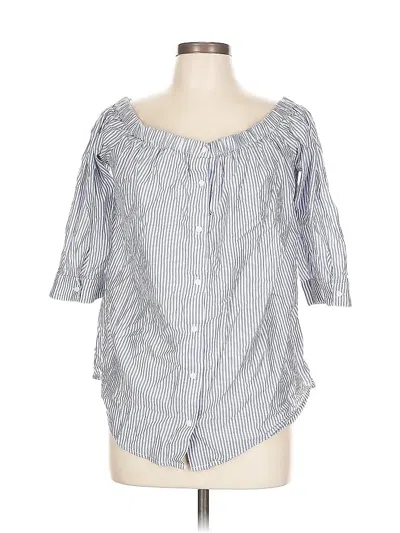 Pre-owned Tresics 3/4 Sleeve Blouse In Blue