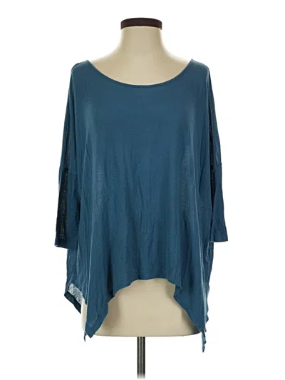 Pre-owned Tresics 3/4 Sleeve Top Teal Boatneck Tops