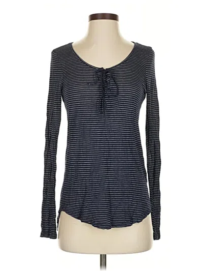 Pre-owned Tresics Long Sleeve Henley Shirt In Blue
