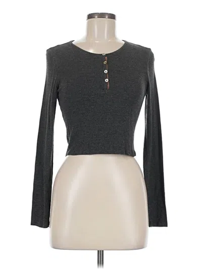 Pre-owned Tresics Long Sleeve Henley Shirt In Gray