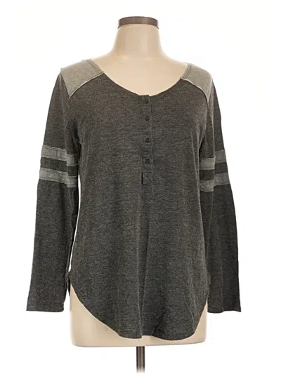 Pre-owned Tresics Long Sleeve Henley Shirt In Gray