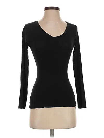 Pre-owned Tresics Long Sleeve Top Black Sweetheart Neckline Tops